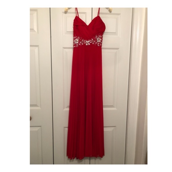 b darlin red prom dress